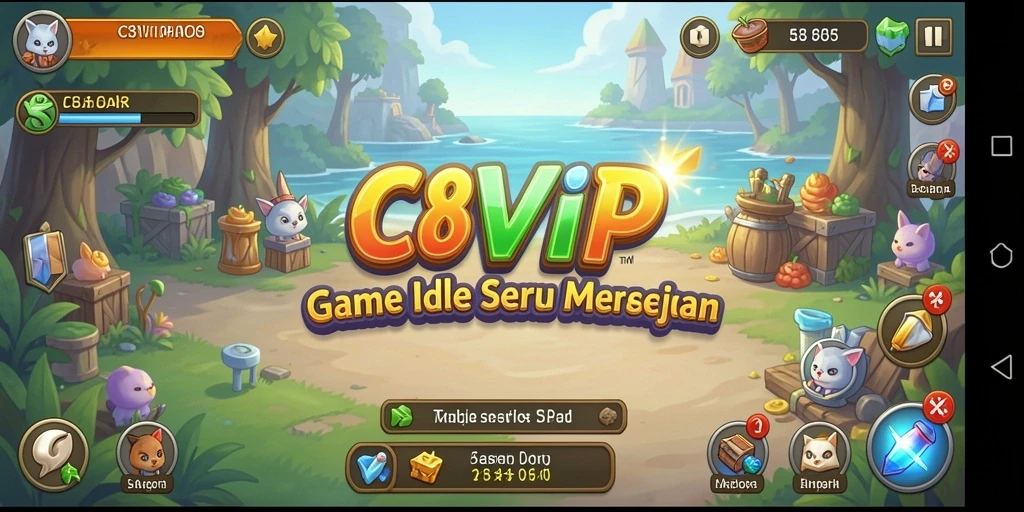 Tampilan gameplay C8VIP yang menarik dan penuh warna.