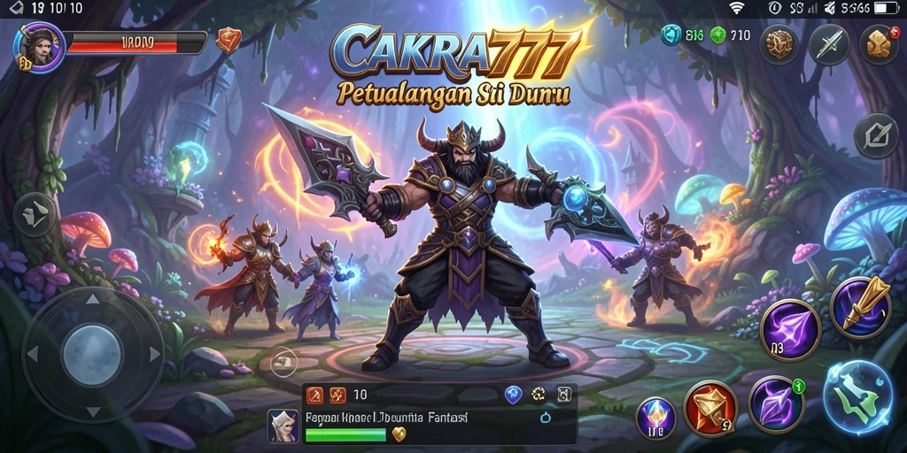 Tampilan gameplay mendebarkan dalam CAKRA777 dengan aksi petualangan yang seru.