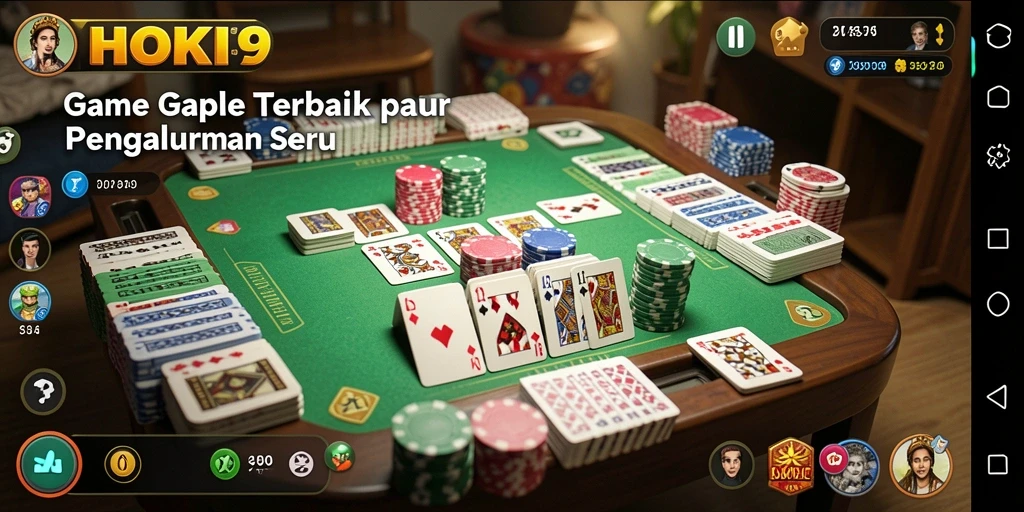 Screenshot HOKI9 menampilkan gameplay Gaple yang menarik.