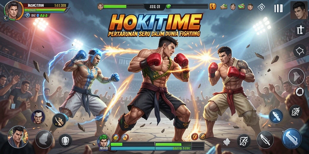 Gameplay HOKITIME yang mendebarkan dan penuh aksi.