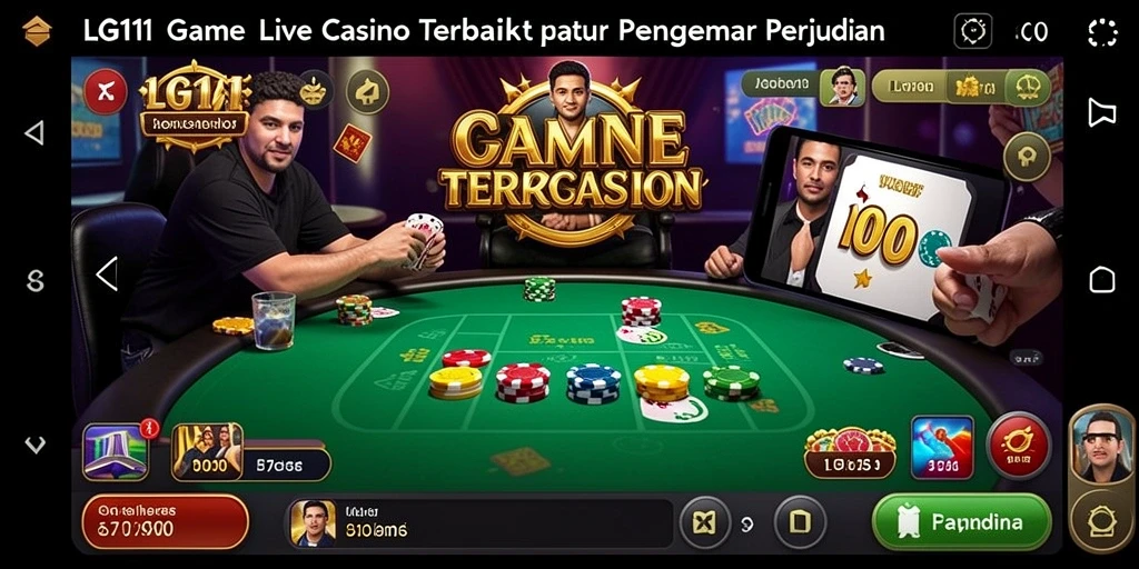 Tampilan gameplay utama LG111 dengan dealer langsung dan permainan seru.