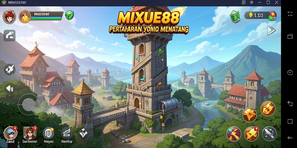 Tangkapan layar menampilkan aksi seru dalam gameplay Tower Defense.
