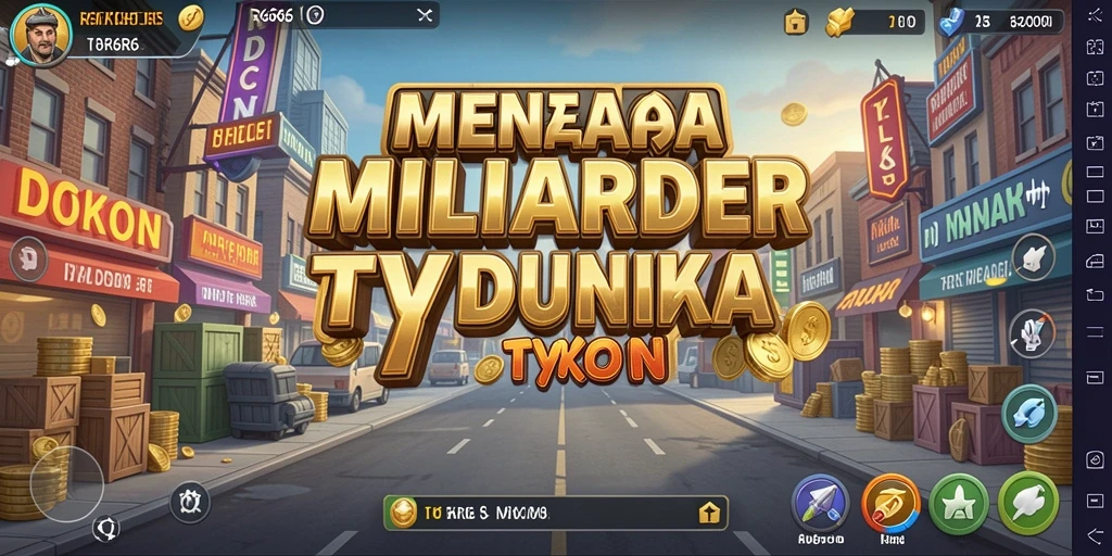 Screenshot R6R6 menampilkan momen seru dalam mengelola bisnis Tycoon.