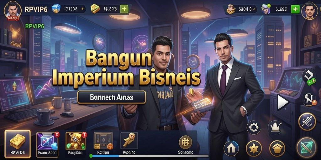 Tangkapan layar utama RPVIP6 menampilkan gameplay Tycoon yang menantang.