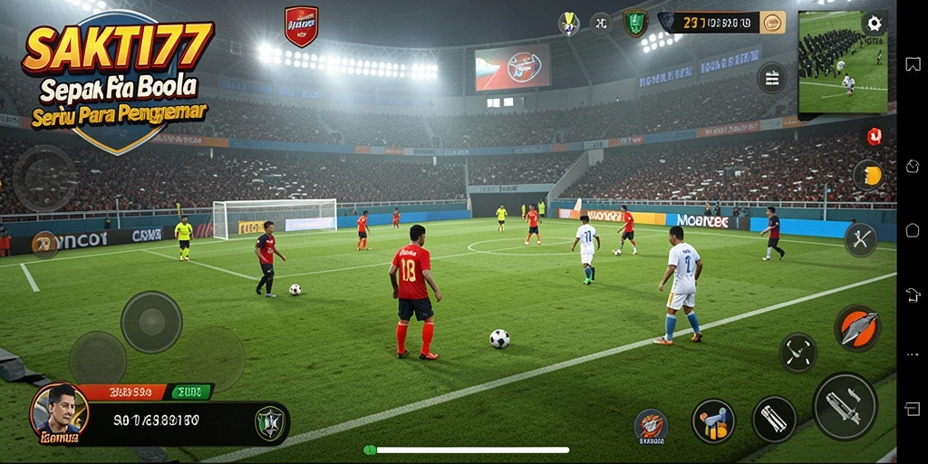 Tampilan utama gameplay SAKTI77 dengan aksi seru di lapangan.