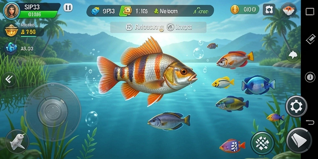 Gameplay SIP33 yang menawan dengan aksi memancing seru.