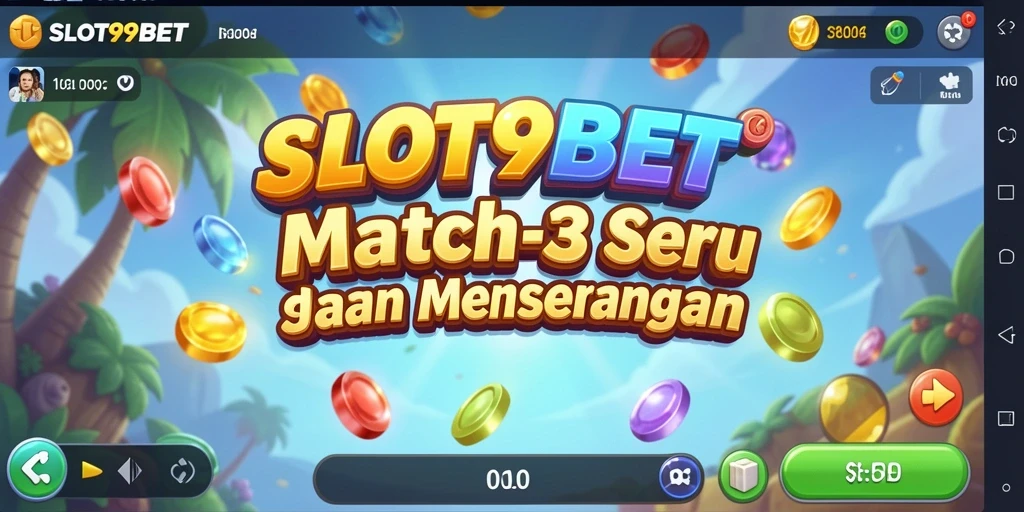 Tangkapan layar gameplay SLOT99BET menampilkan aksi mencocokkan objek yang seru.