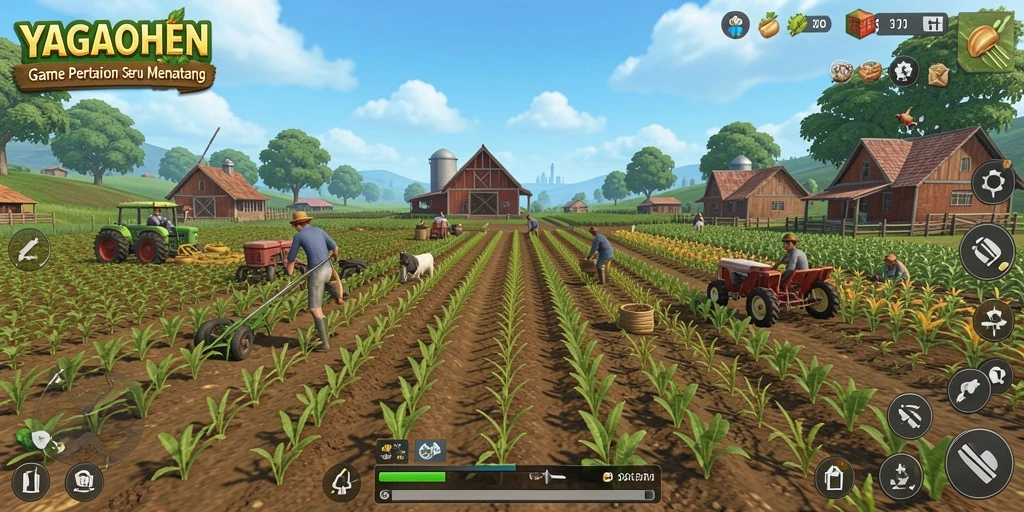 Tampilan gameplay YAGAOHEN yang penuh warna dan menarik.